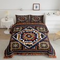 thumbnail image 2 of Western Comforter Set Bohemian Geometry King Bedding Set,Southwestern Aztec Bed Set Vintage Exotic Diamond Quilt Set,Retro Geometric Boho Decor, 2 of 6