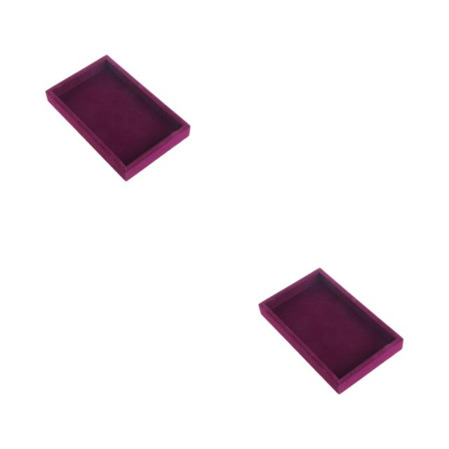 Youkk Gift For Jewelry Organizer With Large Capacity And Soft Velvet Lining Wood Jewelry Case Storage Jewelry Storage Box purple 2Set