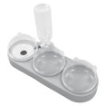 thumbnail image 1 of Puppy Double Food Bowls, Odourless PP Removable Cat Wet Dry Food Bowl Set Multipurpose Cervical Spine Protection With 500ml Water Bottle For Dogs Gray, 1 of 8