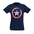 thumbnail image 3 of Captain America Captain America tscapdistshield-3x T-Shirt Navy Distressed Shield - 3TG, 3 of 5