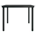 thumbnail image 5 of vidaXL 9 Piece Garden Dining Set Brown and Black, 5 of 5