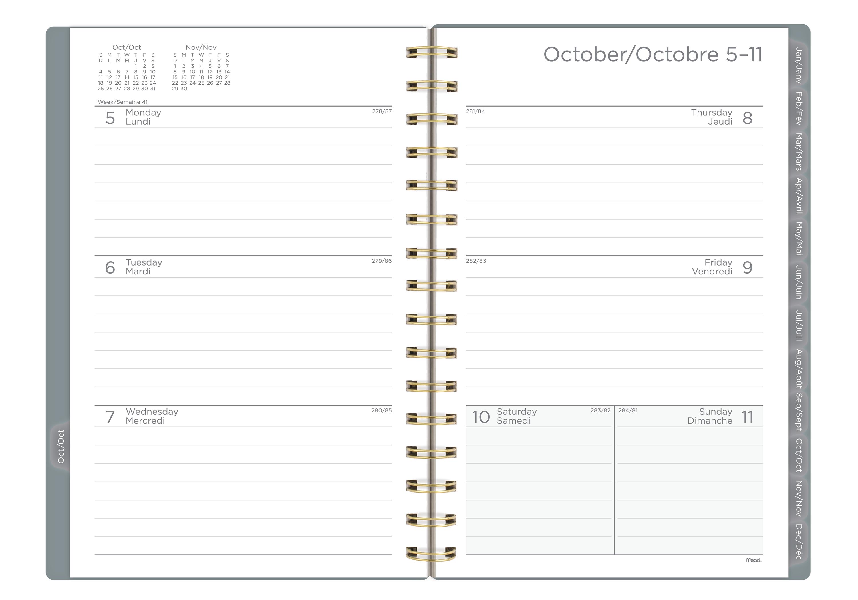 Agenda Mead® Jardin rose PT 2027