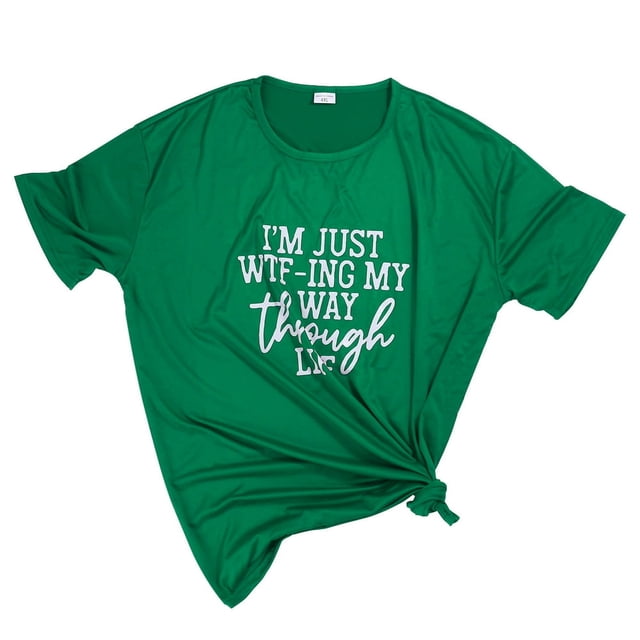 AMERTEER T-Shirts à Col Rond pour Femmes, Mode, Imprimés, Grande Taille, Manches Courtes, T-shirt Graphique, Hauts T-shirt pour Femmes