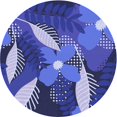 thumbnail image 1 of Ahgly Tapis Rond Lavable en Machine Intérieur Transitionnel Bleu Ciel, 3 Pieds Rond, 1 of 7