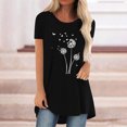 thumbnail image 2 of Pompotops Chemises Mode Décontractée pour Femmes Manches Courtes Tee-Shirt Ample Tunique Blouse, 2 of 4