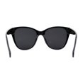 thumbnail image 2 of Timeless Classic Slick Oversize Cat Eye Mod Chic Plastic Sunglasses All Black, 2 of 4
