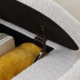thumbnail image 5 of Kossmai Oval Lamb Fleece Fabric Storage Bench 47.24"L, 5 of 5