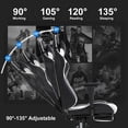 thumbnail image 3 of Gaming Chair Racing Office Chair Ergonomic Desk Chair Massage PU Leather Recliner PC Computer Chair with Lumbar Support Headrest Armrest Footrest Rolling Swivel Task Chair for Women Adults (White), 3 of 7