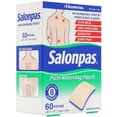 thumbnail image 1 of Salonpas Pain Relieving Patches For Aches of Muscles & Joints, Apply For 8-Hours, 60 Count, 1 of 2