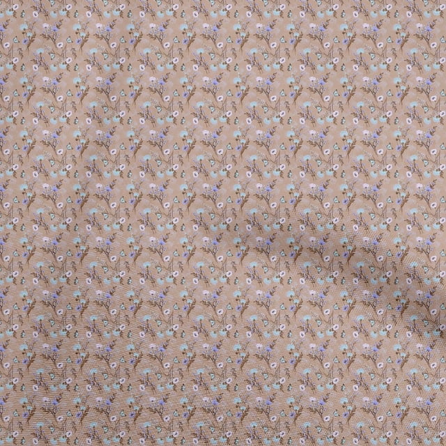 oneOone Velvet Dusty Pink Fabric Floral Craft Projects Decor Fabric Printed By The Yard 58 Inch Wide