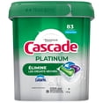 thumbnail image 3 of Cascade Platinum Dishwasher Pods, Dishwasher Detergent, Fresh, 83 Count, 3 of 12