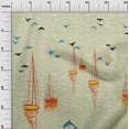 thumbnail image 3 of oneOone Polyester Spandex Light Green Fabric Tropical Bach Sewing Craft Projects Fabric Prints By Yard 56 Inch Wide, 3 of 4