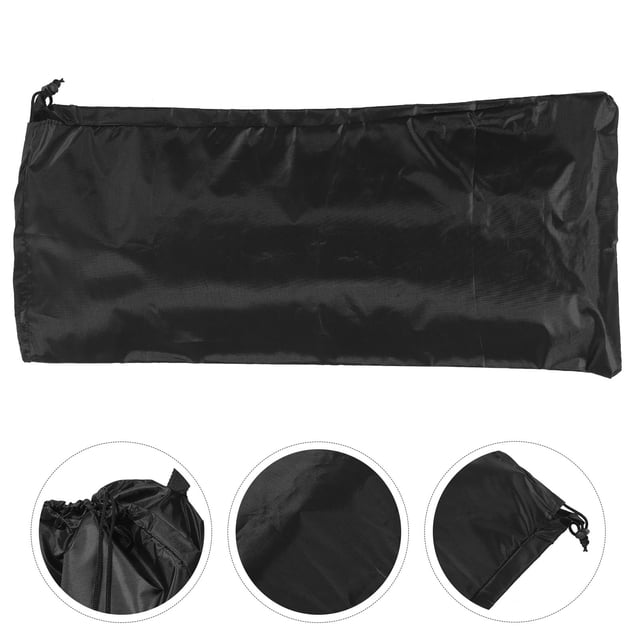 USHOBE Sac de Rangement pour Terrasse Noir PP Portable pour Activités de Plein Air 1 Ensemble