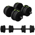 thumbnail image 1 of Soozier Adjustable Barbell & Dumbbells Set with Non-slip Handles, 44LBS, 1 of 10