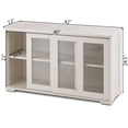 thumbnail image 2 of Costway Storage Cabinet Sideboard Buffet Cupboard Glass Sliding Door Pantry Kitchen New, 2 of 10