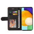 thumbnail image 4 of Case for Samsung Galaxy A52 5G Leather Wallet Book Flip Folio Stand View Cover - Black, 4 of 5
