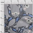 thumbnail image 2 of oneOone Polyester Spandex Gray Fabric Kawai Sewing Material Print Fabric By The Yard 56 Inch Wide-KB, 2 of 5
