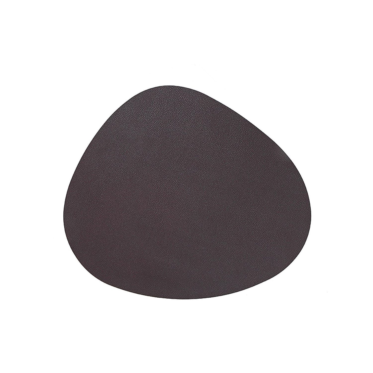 IH Casa Decor Reversible Pleather Pebble Placemat Chocolate - Ensemble De 12