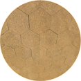 thumbnail image 1 of Ahgly Company Tapis Rond Lavable en Machine Intérieur Transitionnel Bière Orange, 3 Pieds Rond, 1 of 7