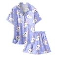 thumbnail image 4 of MIASHUI Ensemble de Pyjama 2 Pcs Unisexe de Pâques pour Garçons et Filles, Imprimé, Vêtements de Nuit, Violet, 2-3 Ans, 4 of 4