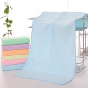 Fibre Bath Towel Set 3-Pack, Staron Highly Absorbent Embossed Bear Bath Towel, Quick-Dry Beach Towel for Bathroom Gym Travel with Soft Polyester, Blue