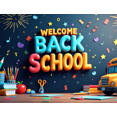 thumbnail image 4 of Colorful Rainbow Themed Welcome Back to School Banner Backdrop Background Decorations Party Supplies for Classroom Entrance School Events Photography Props, 4 of 4