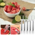thumbnail image 1 of LSLJS Coupe-Pastèque en Acier Inoxydable Multifonctionnel Fourchette à Pastèque Séparateur de Melon Outil de Coupe de Melon Fourchette à Fruits Tube Rond Poignée 5 Pcs Outils&Amélioration de la Maison, 1 of 2