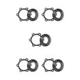thumbnail image 3 of QualitChoice 1 Ensemble Verrous Centraux Adaptateurs de Rotor de Frein à Disque Anneau de Verrouillage de Rotor Alliage d'Aluminium Remplacement Acier Inoxydable 6 Trous Noir 5 Ensembles, 3 of 6
