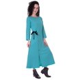 thumbnail image 3 of Moomaya Robe Maxi à Manches Longues, Longue, Boutonnée, Unie, Décontractée, Fendue, 3 of 6