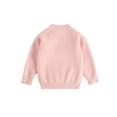 thumbnail image 4 of Kmbangi Children's Sweater+Infant's Solid Pullover Striped Pit Bar Long Sleeve Top, 4 of 8