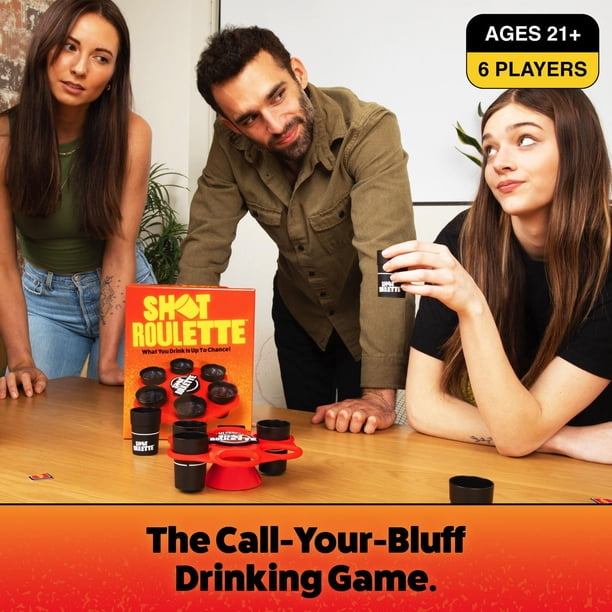 Lyreh Jeu de Roulette au Fusil de Chasse, Plastique Amusant Shot Bière Jeu à Boire Roulette pour Enterrement Vie Garçon Hayon Barbecue Rassemblements