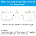 thumbnail image 3 of Uxcell 12 inch Lamp Harp Kit with Finial Lamp Shade Holder Chrome, 2 Set, 3 of 6