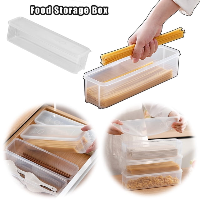 Contenant de Stockage Alimentaire avec Couvercle Transparent Rectangulaire pour Pâtes pour Réfrigérateur Armoire