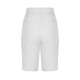 thumbnail image 3 of Timegard Shorts for Women High Waist Button Straight Leg Solid Color Comfy Casual Workout Half Pants, 3 of 5
