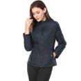 thumbnail image 3 of INSPIRE CHIC Veste Matelassée Légère à Col Montant à Fermeture Éclair pour Femme, 3 of 7