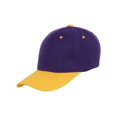 thumbnail image 1 of Two-Tone  Adjustable Baseball Cap, Purple/Yellow, 1 of 2