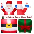 thumbnail image 2 of ft. Christmas Inflatable Santa Claus Waterproof 6 LED Lights Giant Inflatable Santa Gift Box with Floor Stakes and Ropes for Lawn Yard Garden Holiday Christmas Decoration, 2 of 8