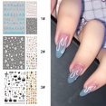 thumbnail image 4 of Fingernail Art Stickers Self-Adhesive 3 Sheets 3D Nail Decals Toenail Stickers, 4 of 9