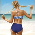 thumbnail image 2 of Charmo Maillot de Bain Bikini à Dos Nu pour Femme, Col Montant, Deux Pièces, 2 of 5