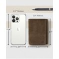 thumbnail image 4 of Trifold Wallets For Men RFID - Leather Slim Mens Wallet With ID Window Front Pocket Wallet Gifts For Men, 4 of 6