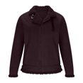 thumbnail image 4 of RKSTN Jackets for Men Single-breasted Jocket Zipper Plu Warm Cotton-padded Jacket Long Stand Collar Solid Color Fall and Winter Long Sleeve Jacket Coats, 4 of 6