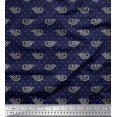 thumbnail image 1 of Soimoi Silk Fabric Fish Block Decor Fabric Printed Yard 42 Inch Wide, 1 of 3