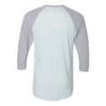thumbnail image 2 of 5050 Raglan Three-Quarter Sleeve Tee, 2XL, Light BlueHeather Grey, 2 of 2