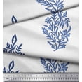thumbnail image 3 of Soimoi Silk Fabric Leaves & Floral Block Print Sewing Fabric Yard 42 Inch Wide, 3 of 3