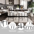 thumbnail image 4 of Bingirl Set of 4 Modern Upholstered Bar Stools - Counter - Height Bar Chairs with Round Seat, Back, and Footrest for Kitchen Island, Dining Room, Pub (White), 4 of 7