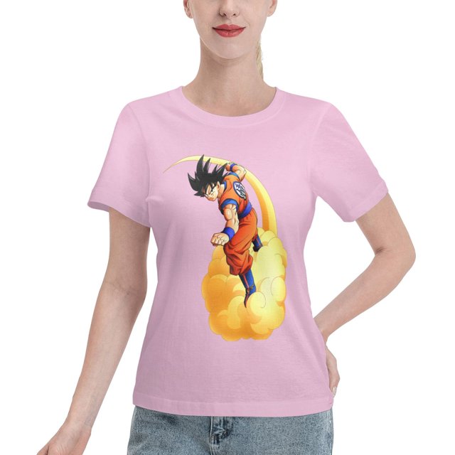 T-Shirt Basique à Manches Courtes pour Femmes Dragon Ball Wukong