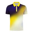 thumbnail image 4 of Birdeem T-Shirt Blouse à Fermeture Éclair pour Hommes, Décontracté, Imprimé, Manches Courtes, Col Rabattu, 4 of 12