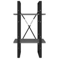 thumbnail image 3 of vidaXL 2-Tier Book Cabinet Grey 40x30x70 cm Engineered Wood, 3 of 4