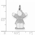 thumbnail image 2 of Sterling Silver Rhodium-plated Kid Charm XK1580SS (25mm x 15mm), 2 of 2