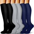 thumbnail image 1 of LOVEVER 6Pairs Compression Socks for Women and Men - Best for Circulation  Running  Athletic  Recover  Nurse  Travel, 1 of 7